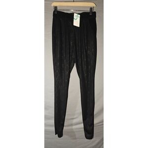 Evleo Los‎ Angeles Designers Women's Pull On  Black Snakeskin Print Pants  Small